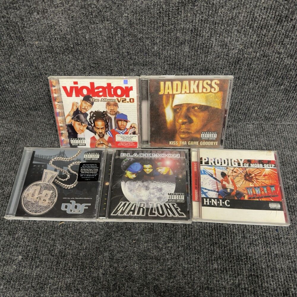 Vintage Hip Hop CD Lot 5 East Coast Rap Classics Prodigy Nas Jadakiss Mobb Deep